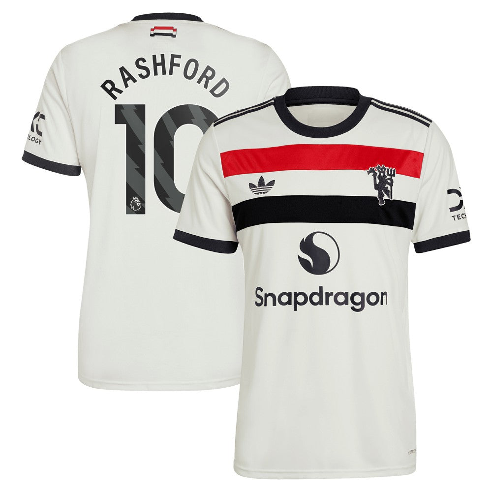 Marcus Rashford Manchester United Originals 2024/25 Third Replica Jersey - Adidas Cream
