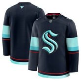 NHL Deep Sea Blue Seattle Kraken Fanatics Home Premium Jersey