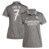 Vini Jr. Real Madrid Originals Women's 2024/25 Third Replica Player Jersey - Adidas Charcoal