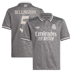 Jude Bellingham Real Madrid Originals Youth 2024/25 Third Replica Player Jersey - Adidas Charcoal