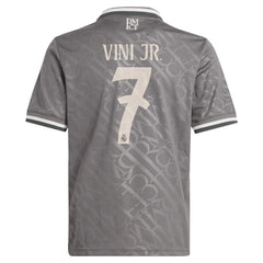 Vini Jr. Real Madrid Originals Youth 2024/25 Third Replica Player Jersey - Adidas Charcoal