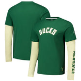 NBA Milwaukee Bucks Stadium Essentials Unisex Spectator Twofer Long Sleeve T-Shirt