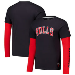 NBA Chicago Bulls Stadium Essentials Unisex Spectator Twofer Long Sleeve T-Shirt sale