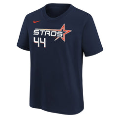 MLB Yordan Alvarez Houston Astros Nike Youth Fuse City Connect Name & Number T-Shirt