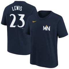 MLB Royce Lewis Minnesota Twins Nike Youth Fuse City Connect Name & Number T-Shirt