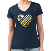 NBA Denver Nuggets G-III 4Her by Carl Banks Women's Super-Slim Fit Lightweight Heart Team V-Neck T-Shirt sale