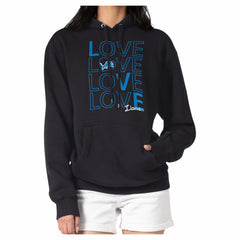 G-III 4Her by Carl Banks Women's Love Team Fleece Tri-Blend Pullover Hoodie - Detroit Lions