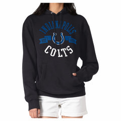G-III 4Her by Carl Banks Women's Round Team Logo Fleece Tri-Blend Pullover Hoodie - Indianapolis Colts