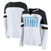 NHL White Utah Mammoth Fanatics Women's Frozen Notch Neck Bi-Blend Long Sleeve T-Shirt
