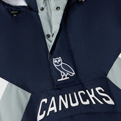 NHL Blue Vancouver Canucks OVO x Starter Half-Zip Hooded Jacket