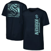 NHL Navy Seattle Kraken Youth Atmosphere T-Shirt