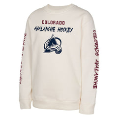 NHL Cream Colorado Avalanche Youth Star Power Pullover Sweatshirt