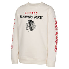 NHL Cream Chicago Blackhawks Youth Star Power Pullover Sweatshirt
