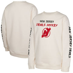 NHL Cream New Jersey Devils Youth Star Power Pullover Sweatshirt