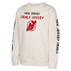 NHL Cream New Jersey Devils Youth Star Power Pullover Sweatshirt
