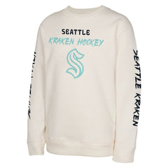 NHL Cream Seattle Kraken Youth Star Power Pullover Sweatshirt