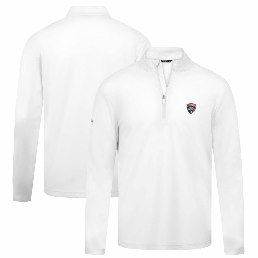 NHL White Florida Panthers Levelwear Heron Insignia Core Quarter-Zip Jacket