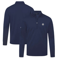 NHL Navy Winnipeg Jets Levelwear Heron Insignia Core Quarter-Zip Jacket