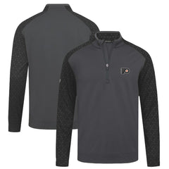 NHL Charcoal Philadelphia Flyers Levelwear Aztec Insignia Core Quarter-Zip Pullover Top