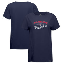 NHL Navy Columbus Blue Jackets Levelwear Women's Influx Ice Wall T-Shirt