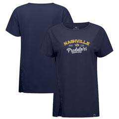 NHL Navy Nashville Predators Levelwear Women's Influx Ice Wall T-Shirt