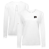 NHL White Philadelphia Flyers Levelwear Women's Sequoia Primary Logo Long Sleeve T-Shirt