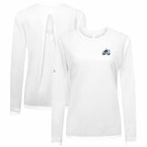 NHL White Colorado Avalanche Levelwear Women's Sequoia Primary Logo Long Sleeve T-Shirt