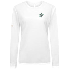 NHL White Dallas Stars Levelwear Women's Sequoia Primary Logo Long Sleeve T-Shirt