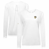 NHL White Pittsburgh Penguins Levelwear Women's Sequoia Primary Logo Long Sleeve T-Shirt
