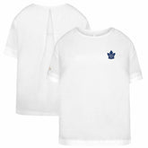 NHL White Toronto Maple Leafs Levelwear Women's Tulip Primary Logo T-Shirt