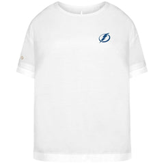NHL White Tampa Bay Lightning Levelwear Women's Tulip Primary Logo T-Shirt