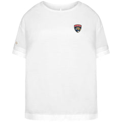 NHL White Florida Panthers Levelwear Women's Tulip Primary Logo T-Shirt