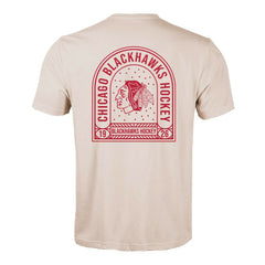 NHL Khaki Chicago Blackhawks Levelwear Richmond Stained Glass T-Shirt