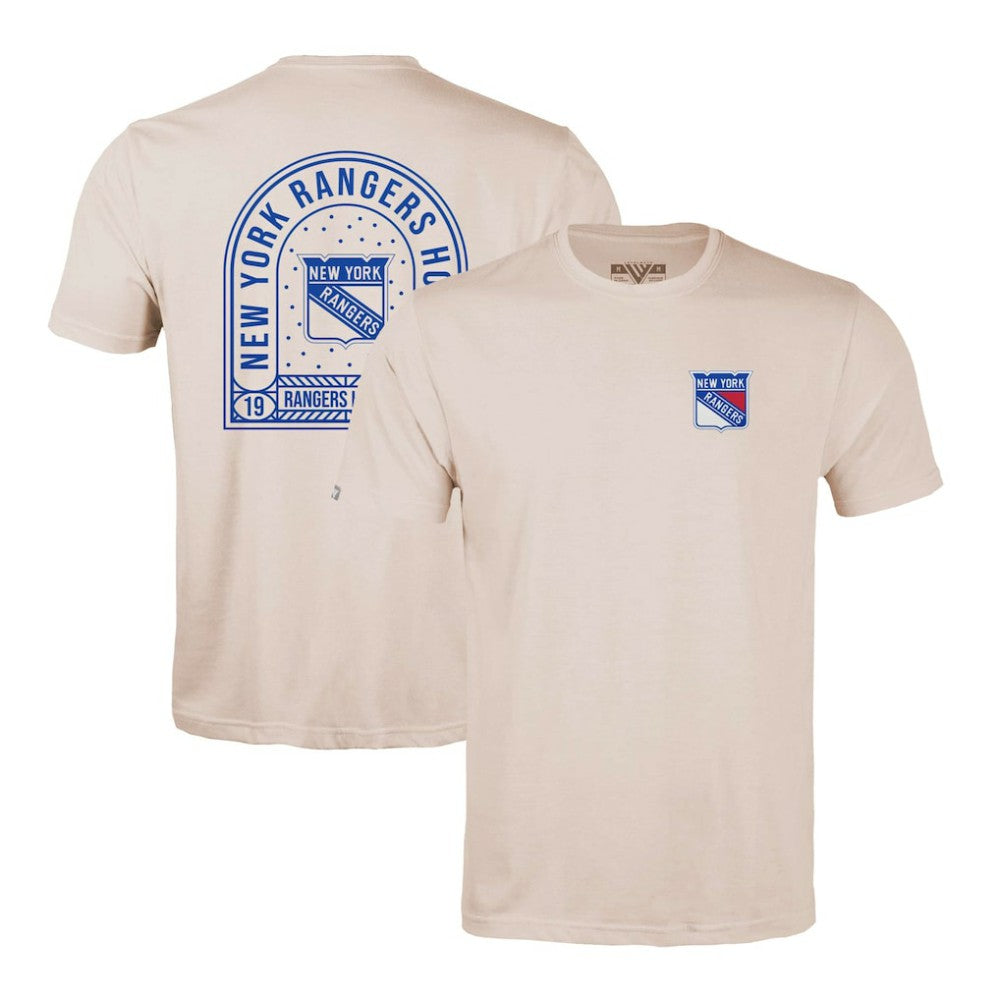 NHL Khaki New York Rangers Levelwear Richmond Stained Glass T-Shirt