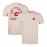 NHL Khaki Calgary Flames Levelwear Richmond Stained Glass T-Shirt