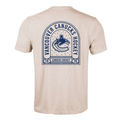 NHL Khaki Vancouver Canucks Levelwear Richmond Stained Glass T-Shirt