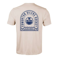 NHL Khaki Edmonton Oilers Levelwear Richmond Stained Glass T-Shirt