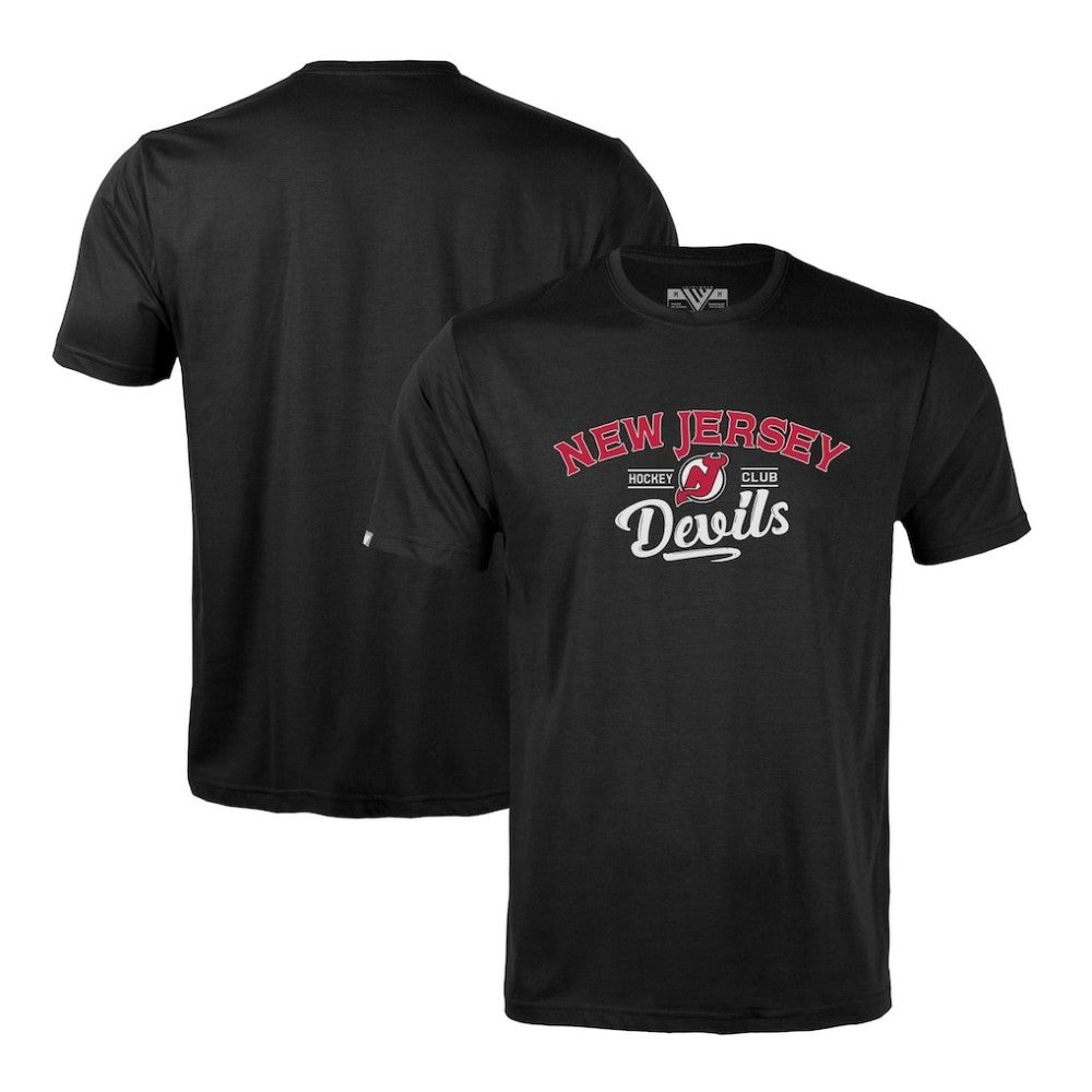 NHL Black New Jersey Devils Levelwear Richmond Ice Wall T-Shirt