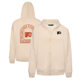 NHL Khaki Philadelphia Flyers Levelwear Uphill Stained Glass Full-Zip Hoodie Jacket