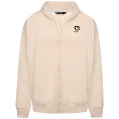 NHL Khaki Pittsburgh Penguins Levelwear Uphill Stained Glass Full-Zip Hoodie Jacket