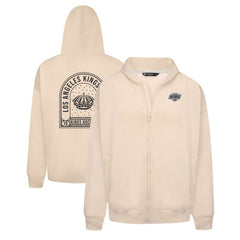 NHL Khaki Los Angeles Kings Levelwear Uphill Stained Glass Full-Zip Hoodie Jacket