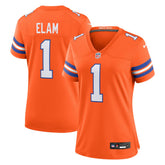 Jason Elam Women's Mile High Collection 1977 Throwback Retired Player Game Jersey - Denver Broncos