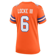 P.J. Locke III Women's Mile High Collection 1977 Throwback Player Game Jersey - Denver Broncos