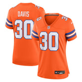 Terrell Davis Women's Mile High Collection 1977 Throwback Retired Player Game Jersey - Denver Broncos