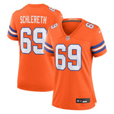 Mark Schlereth Women's Mile High Collection 1977 Throwback Retired Player Game Jersey - Denver Broncos
