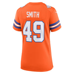 Dennis Smith Women's Mile High Collection 1977 Throwback Retired Player Game Jersey - Denver Broncos