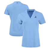 MLB Atlanta Braves Cutter & Buck Women's Forge Stretch Blade DryTec V-Neck Polo