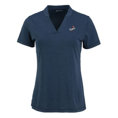 MLB Los Angeles Dodgers Cutter & Buck Women's Forge Stretch Blade DryTec V-Neck Polo