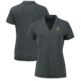 MLB Pittsburgh Pirates Cutter & Buck Women's Forge Stretch Blade DryTec V-Neck Polo