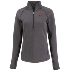 MLB Baltimore Orioles Cutter & Buck Women's Peshastin Eco Fleece Recycled Raglan Half-Zip Top